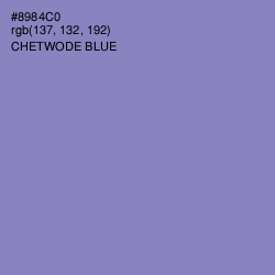#8984C0 - Chetwode Blue Color Image