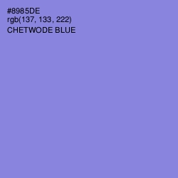 #8985DE - Chetwode Blue Color Image