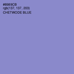 #8989CB - Chetwode Blue Color Image