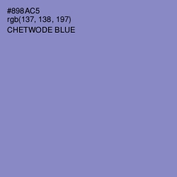 #898AC5 - Chetwode Blue Color Image