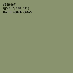 #89946F - Battleship Gray Color Image