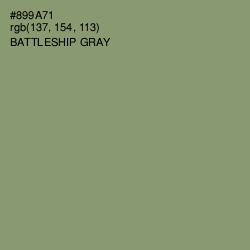 #899A71 - Battleship Gray Color Image