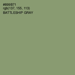 #899B71 - Battleship Gray Color Image