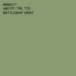 #899C71 - Battleship Gray Color Image