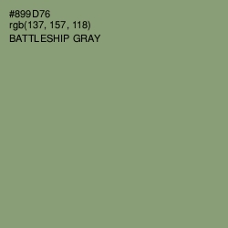 #899D76 - Battleship Gray Color Image