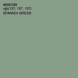 #899D89 - Spanish Green Color Image