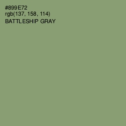 #899E72 - Battleship Gray Color Image