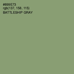 #899E73 - Battleship Gray Color Image