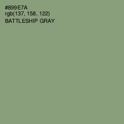 #899E7A - Battleship Gray Color Image