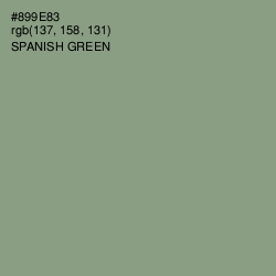 #899E83 - Spanish Green Color Image