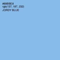 #89BBE8 - Jordy Blue Color Image