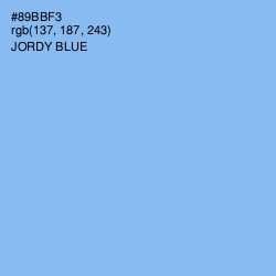 #89BBF3 - Jordy Blue Color Image