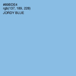 #89BDE4 - Jordy Blue Color Image