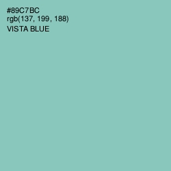 #89C7BC - Vista Blue Color Image