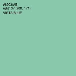 #89C8AB - Vista Blue Color Image