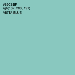 #89C8BF - Vista Blue Color Image