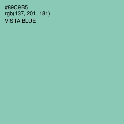 #89C9B5 - Vista Blue Color Image