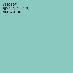 #89C9BF - Vista Blue Color Image