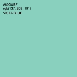 #89D0BF - Vista Blue Color Image