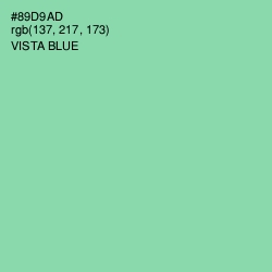 #89D9AD - Vista Blue Color Image