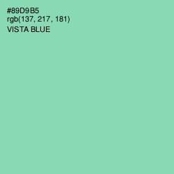#89D9B5 - Vista Blue Color Image