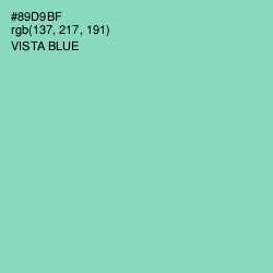 #89D9BF - Vista Blue Color Image