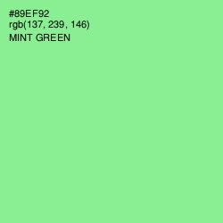 #89EF92 - Mint Green Color Image