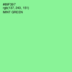 #89F397 - Mint Green Color Image