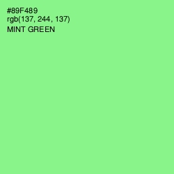 #89F489 - Mint Green Color Image