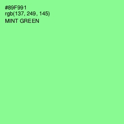 #89F991 - Mint Green Color Image