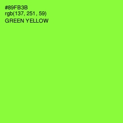 #89FB3B - Green Yellow Color Image