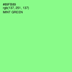 #89FB89 - Mint Green Color Image