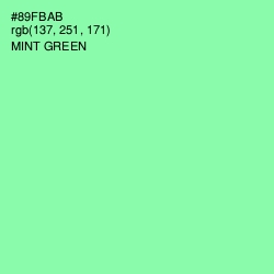 #89FBAB - Mint Green Color Image