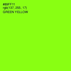 #89FF11 - Green Yellow Color Image