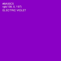 #8A00C5 - Electric Violet Color Image