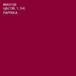 #8A0136 - Paprika Color Image