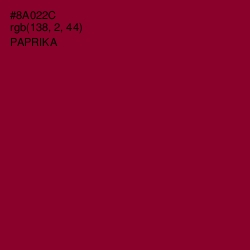 #8A022C - Paprika Color Image