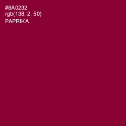 #8A0232 - Paprika Color Image