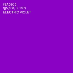 #8A03C5 - Electric Violet Color Image