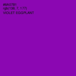 #8A07B1 - Violet Eggplant Color Image