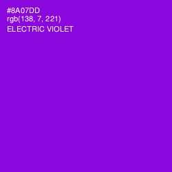 #8A07DD - Electric Violet Color Image