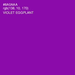 #8A0AAA - Violet Eggplant Color Image