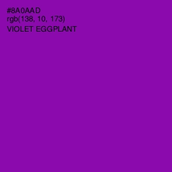 #8A0AAD - Violet Eggplant Color Image