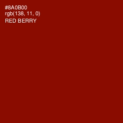 #8A0B00 - Red Berry Color Image