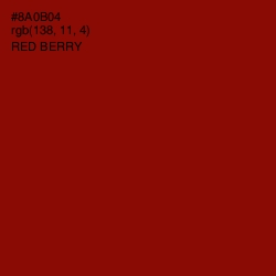 #8A0B04 - Red Berry Color Image