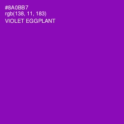 #8A0BB7 - Violet Eggplant Color Image