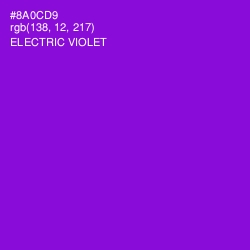 #8A0CD9 - Electric Violet Color Image