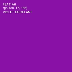 #8A11A6 - Violet Eggplant Color Image