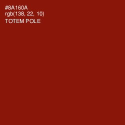 #8A160A - Totem Pole Color Image