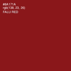 #8A171A - Falu Red Color Image
